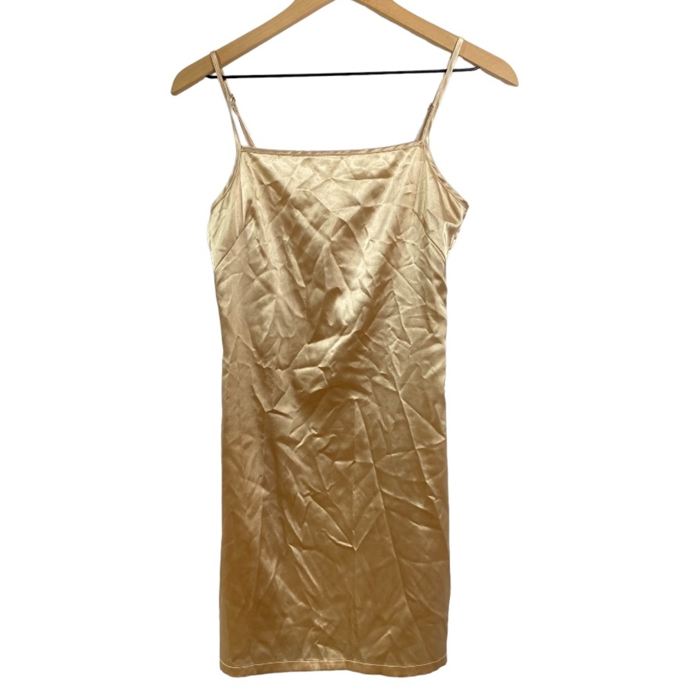 Calvin Rucker slip satin dress nude size XS